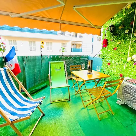Center Side Free Paddle Beautiful Terrace 公寓 尼斯